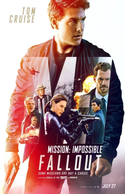 Mission Impossible Fallout movie poster (c)  - 11" x 17"  -  Tom Cruise