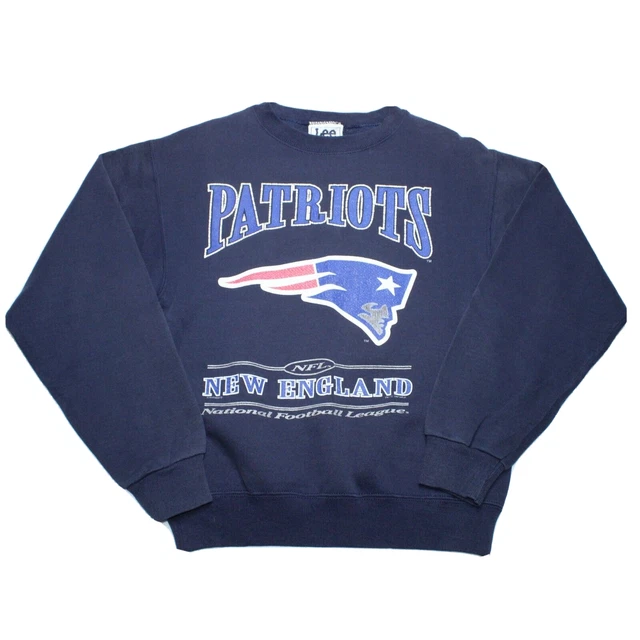 Felpa Sport Vintage Lee New England Patriots NFL USA Maglione Calcio Medio