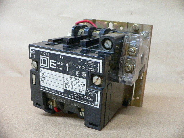Square D 8502Sc02S Size 1 Contactor 120 Vac Coil 10 Hp