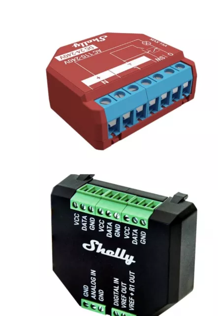 Shelly-1-x2 - The smallest Wi-Fi-operated relay switch.