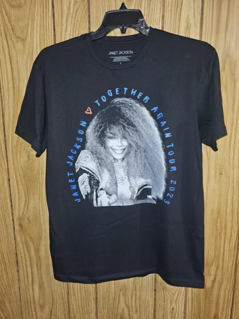 Janet Jackson 2023 Together Again Tour Large Mens Black Double-sided Graphic Tee 3