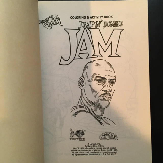 VINTAGE NEW 1996 Jumpin Jumbo Space Jam Coloring & Activity Book
