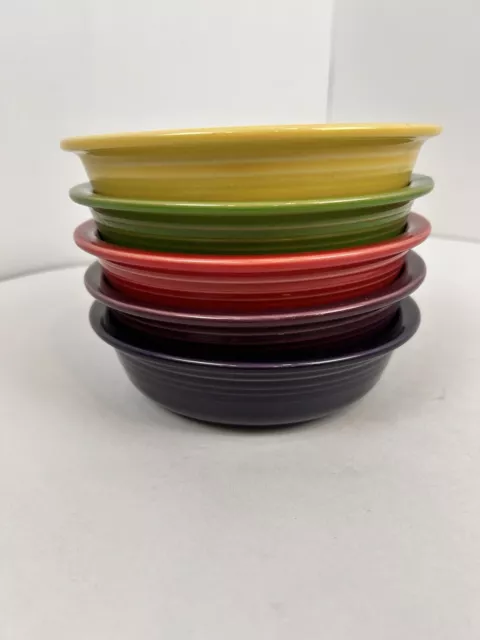 Set Of 5 Fiestaware Mixed Colors 6 7/8" Medium Bowls 19 oz Fiesta ware HLC USA