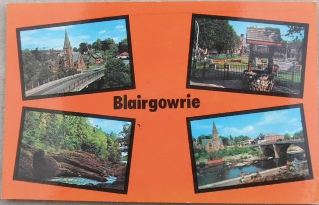 Blairgowrie - multiview RP colour postcard - posted 1980's