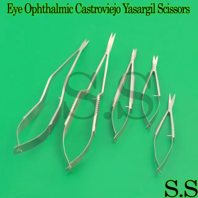 Eye Ophthalmic Castroviejo Yasargil Scissors Micro Surgical Instruments 5 EY-056