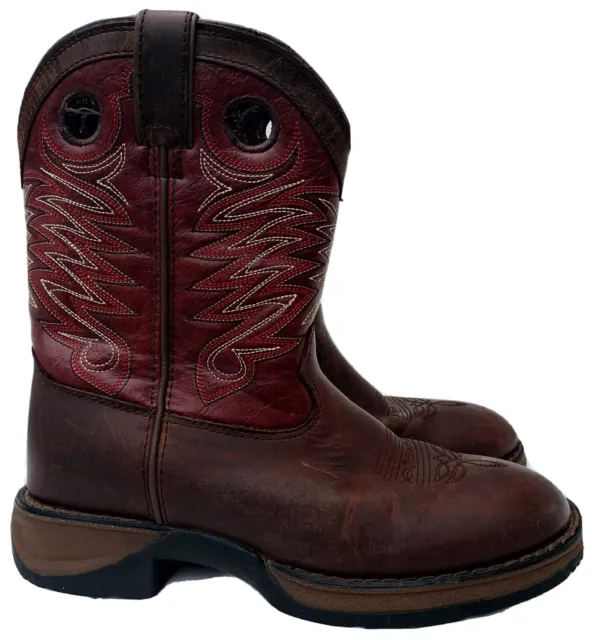 Durango Rain Drop Youth's 2M Tan Brown Red 8" Rodeo Western Cowboy Cowgirl Boots