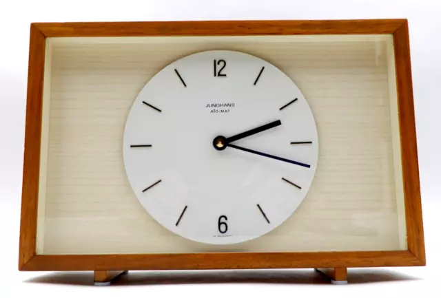 Vintage Junghans Ato-Mat Mid-Century Modern Desk Clock For Parts/Repair - Video