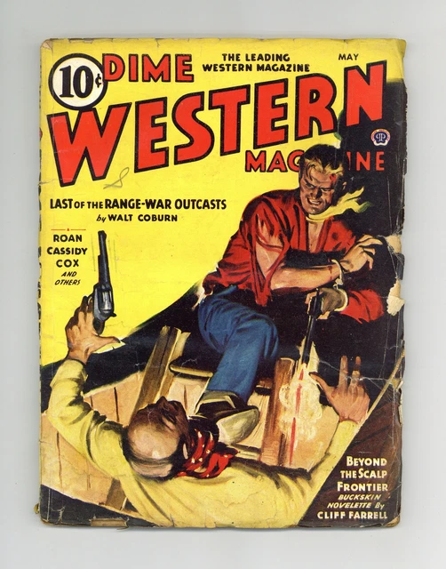 Dime Western Magazine Pulp May 1944 Vol. 39 #1 GD