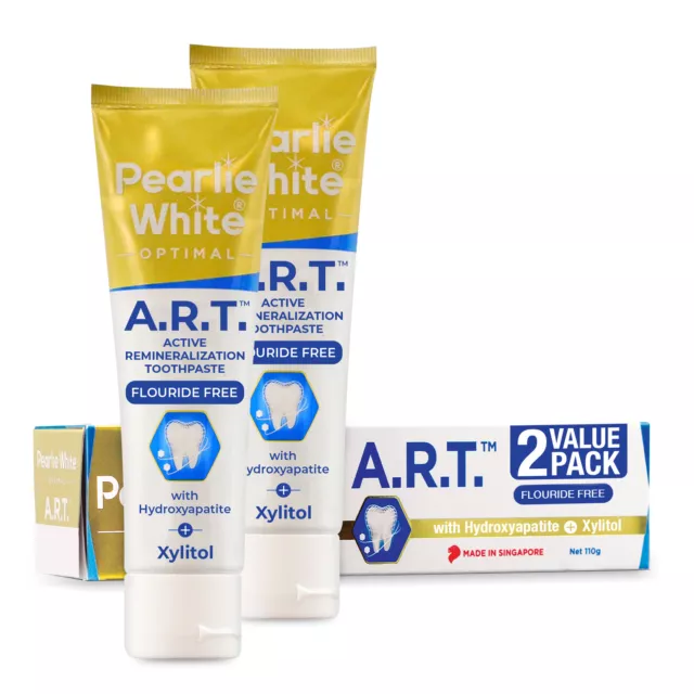 Pearlie White Active Remineralization Toothpaste | 3.8oz/110gm | Pack of 2