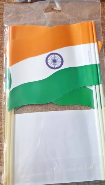 Handheld Country Flag Mini Desktop 15x12 Waving Party Small Stick India PK 6