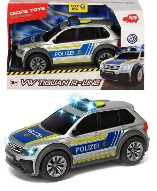 Dickie Toys Spielzeug-Polizei VW Tiguan R-Line  Spielzeugauto Kinder Police