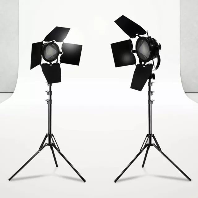 LS [2-Pack] 4500LM 5700K 50W Barn Door LED Accent Lighting Kit, Photo Studio