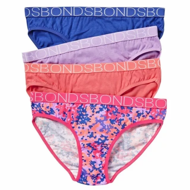 Girls Bonds 8 Pairs Underwear Pack Kids Girl Briefs Size Undies Assorted 2