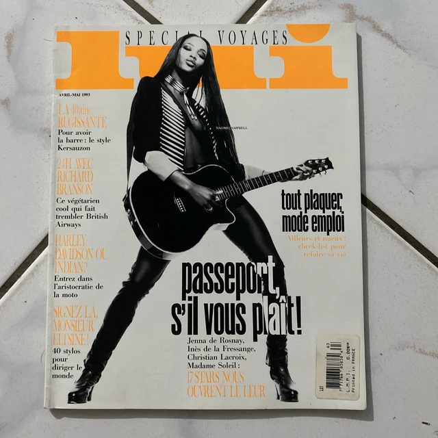 LUI MARCH-APRIL 1993 French With Magazine Naomi Cambell Cover Mint 