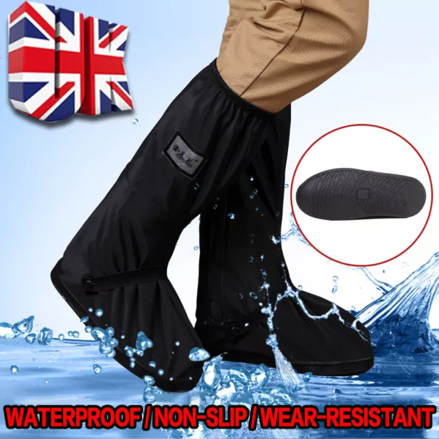 Reusable Overshoe Cycling Motorcycle Bike Rain Boot Shoes Cover Waterproof Y