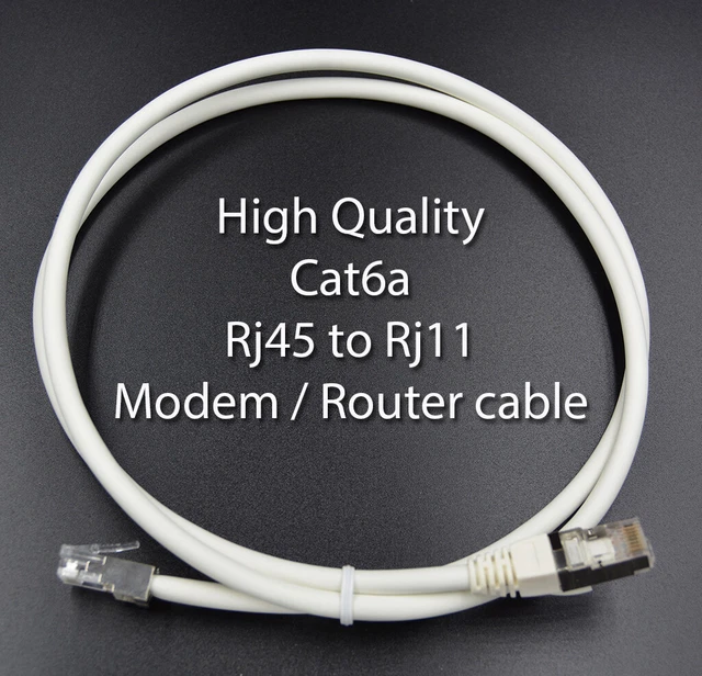 Vdsl Rj45 50CM CAT6A SHIELDED Modem router cable VDSL RJ11/RJ45 BT Infinity G ...