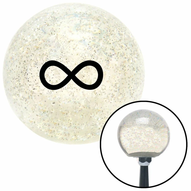 Black Infinity Clear Metal Flake Shift Knob with M16 x 1.5 Insert amp rzr