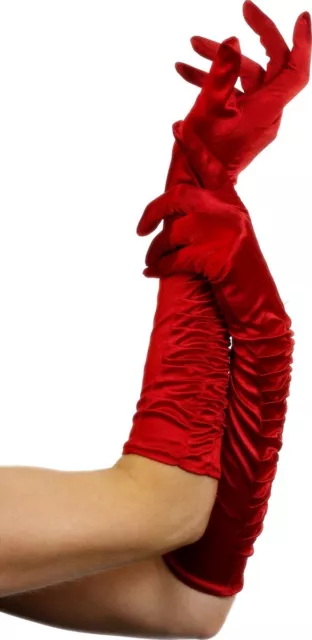 Smiffys Temptress Gloves, Red