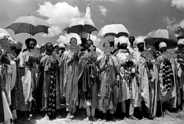 Eritrea Akum A Group Of Coptic Priests 1920-30 OLD PHOTO