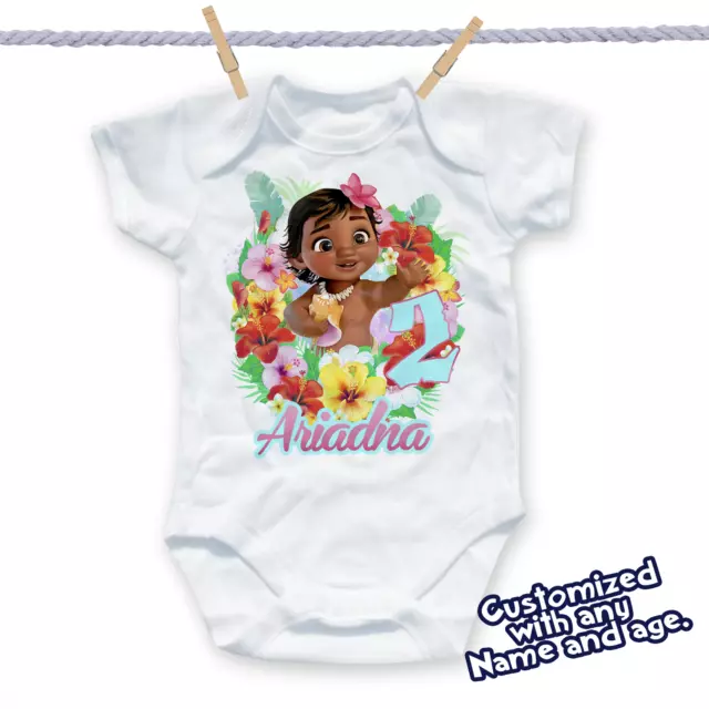 Moana Birthday Shirt, Moana Custom Name and Age Birthday Shirt, Moana Maui Party 2