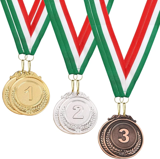JurciCat 10 Pezzi Edaglie In Etallo Edaglie D'oro Per Babini Copleanno Edaglie D'oro Per