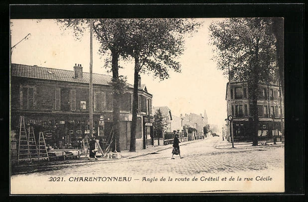 CPA Charentonneau, Angle de la route de Créteil et de la rue Cécile