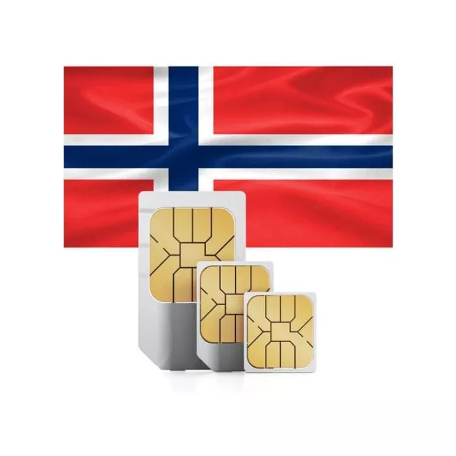 SIM Karte für Norwegen / 8 GB - 12 GB + Anrufe innerhalb der EU für 1 Monat