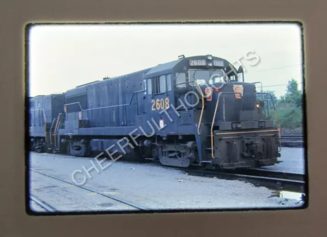 Original  '69 Ektachrome Slide PC PRR Pennsylvania 2608 U25B Engine House  37Z63