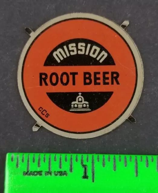 Vintage Mission Root Beer Unpressed Metal Soda Cap Proof