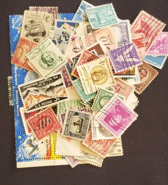 US Stamps Mixed Lot of 75+ New and Used off paper 1800s-1900's