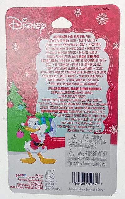 2 Minnie Mouse Disney Lip Gloss Christmas Gingerbread New Sealed 2
