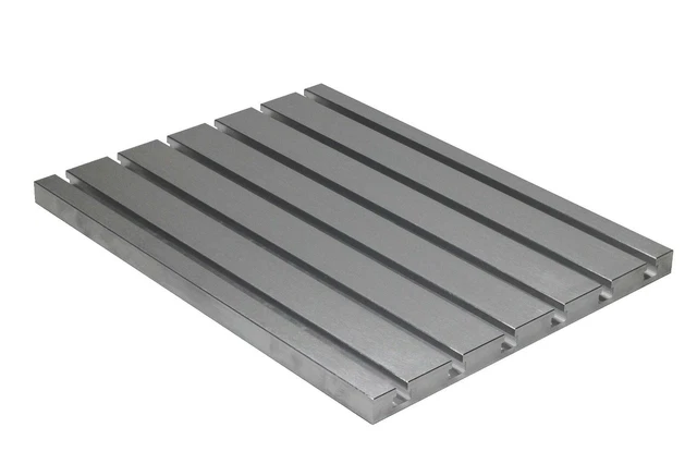 T-Slot Plate, Aluminum T-track Metalworking, Fixture Plate 14"x12", USA Made!