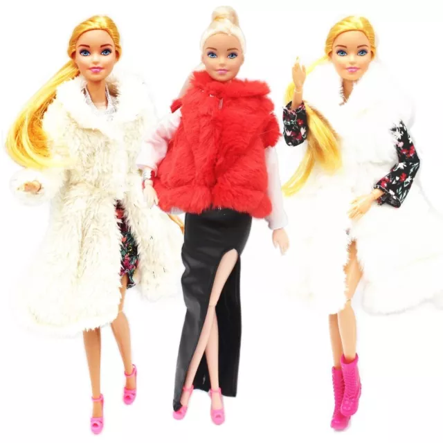 Fashion Plush Coat Pants Handmade Winter Wear Dresses Accessories  29~32cm Doll