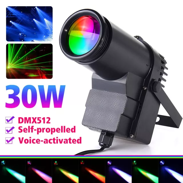 U`King 30W RGBW LED Spot Stage Light Beam Effect DMX Pin Spotlight Party DJ Show