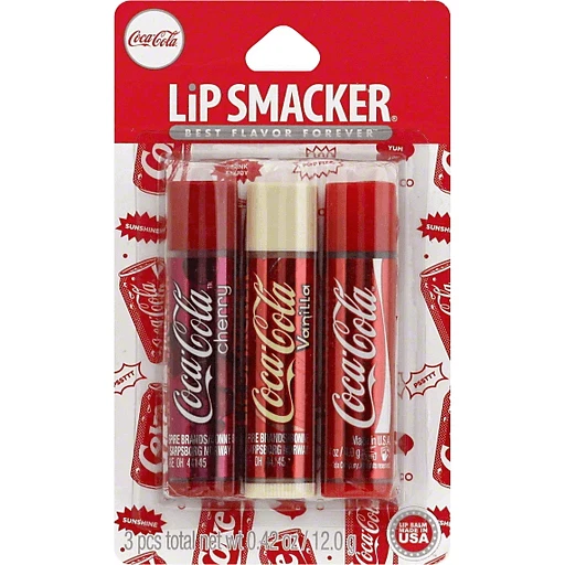 Lip Smacker Coca Cola Collection Lip Balm 3-Pack: Coke Classic, Cherry, Vanilla