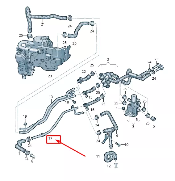 Neuf Audi Q5 Fy Engine Coolant Pipe 80A819377G Genuie Original