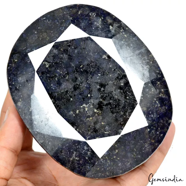 5030 Cts Natural Madagascar Dark Blue Sapphire Oval Faceted Museum Size Gemstone