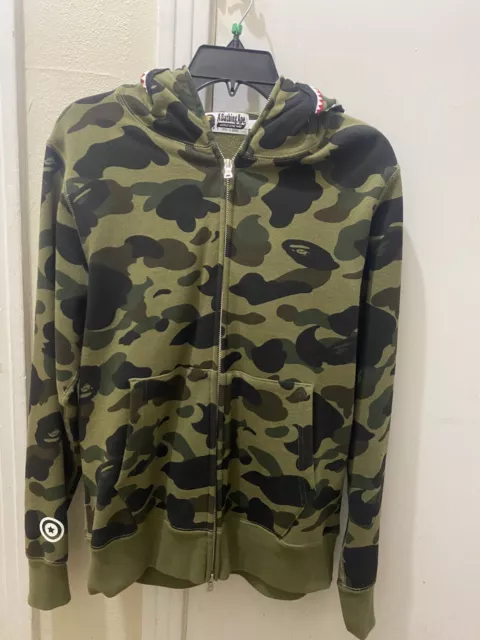 Authentic A Bathing Ape Camo Shark Hoodie