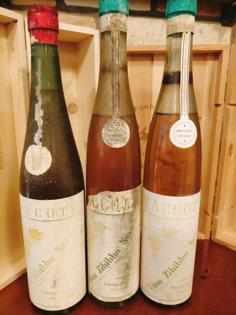 3 bott. Francesco Maccotta Fine 800's Zibibbo Secco delle Lipari Passito