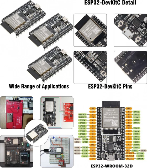 Scheda Sviluppo Esp32 Scheda Di Sviluppo ESP32-S2 Mini Binghe - 3 Pezzi, WiFi, 4MB Flash, 2MB PSRAM, Compatibile Con Arduino Microcontrollore IoT - Foto 2