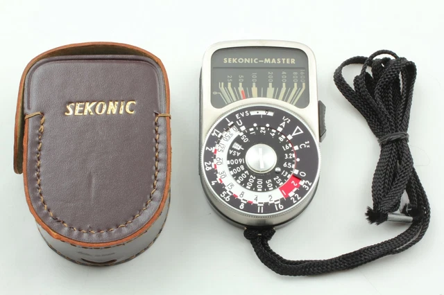 COMO NUEVO en ESTUCHE/Medidor de exposición Sekonic Master L-104 de JAPÓN