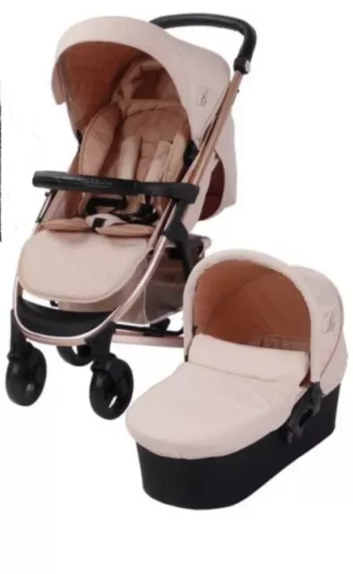 Cochecito y moisés cochecito My Babiee Billie Faiers 2 en 1 oro rosa rubor excelente estado