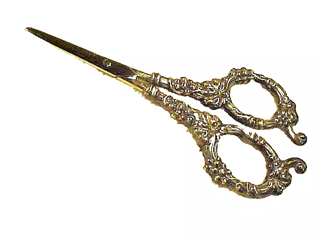 Antique ORNATE STERLING SILVER SCISSORS   Germany