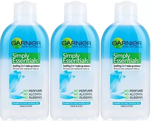 Garnier Simple Essentials 2 in 1 Make Up Remover 200ml X 3