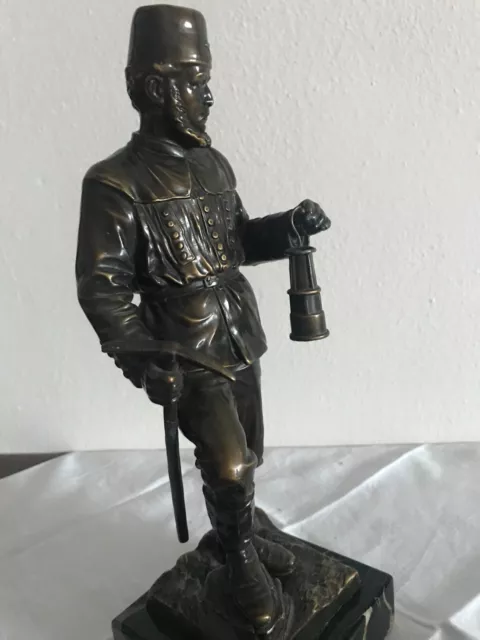 Bergbauarbeiter in Bronze 31cm groß unbeschädigt 20.Jahrhundert