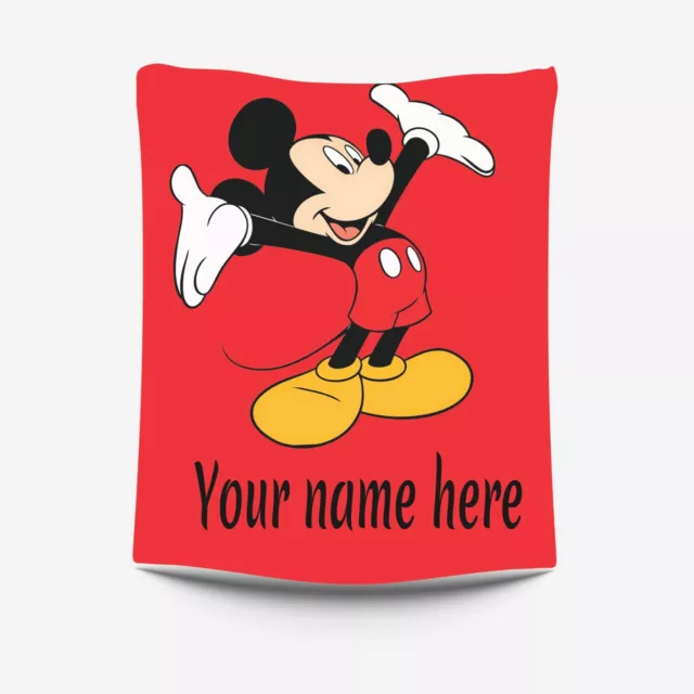 Personalized Blanket for Girls and boy  Mickey mouse Blanket