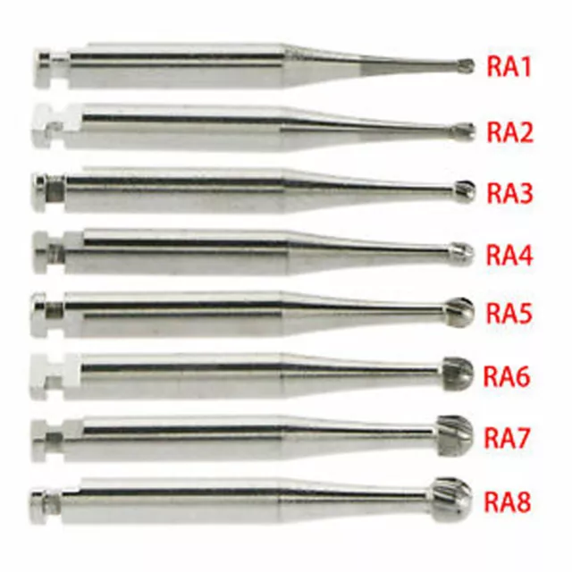 5-50pcs Dental Tungsten Carbide Burs Round Head Latch RA Drill For Low Speed