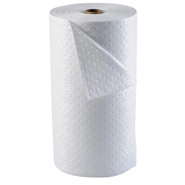 BRADY SPC ABSORBENTS OP30 Absorbent Roll,Oil-Based Liquids,White