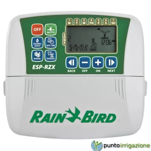 Programmatore centralina RainBird ESP RZX 4 ZONE STAZIONI montaggio interno
