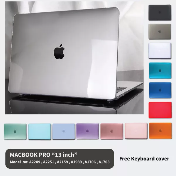 MacBook Case Matte Rubber Hard Shell + Keyboard Cover Pro 13" inch Apple Mac